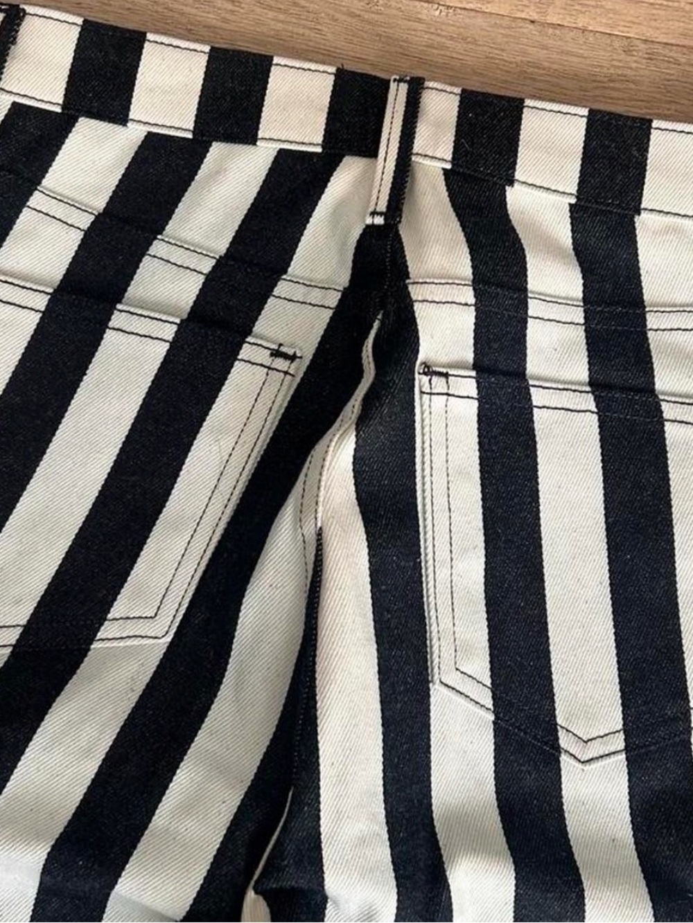NWOT - Cynthia Rowley X Midheaven - Rock & Roll, Black & White Stripe Pants - Picture 4 of 9